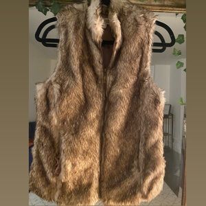 Faux Fur Vest w/ Pockets